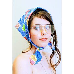 Vintage Summer Garden Hat Head Scarf Accessories